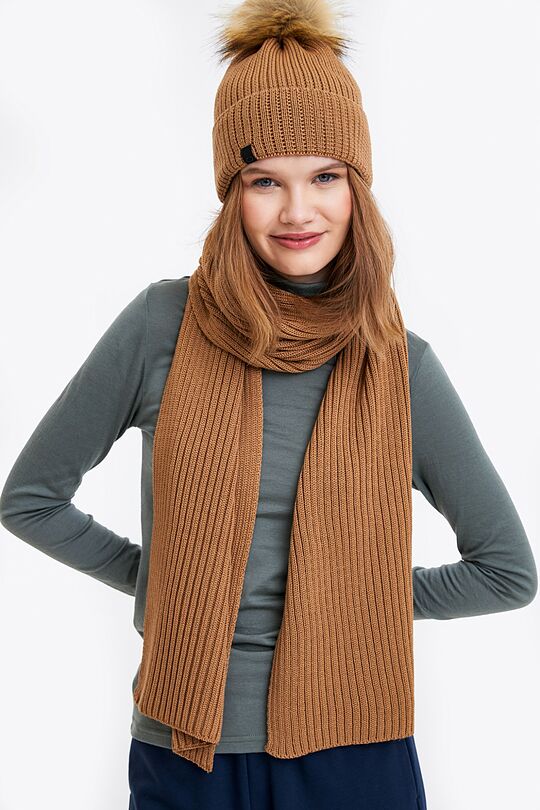 Merino wool scarf 1 | BROWN | Audimas