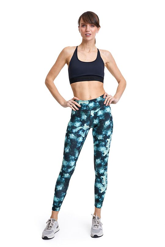 Functional printed leggings 1 | GREEN | Audimas