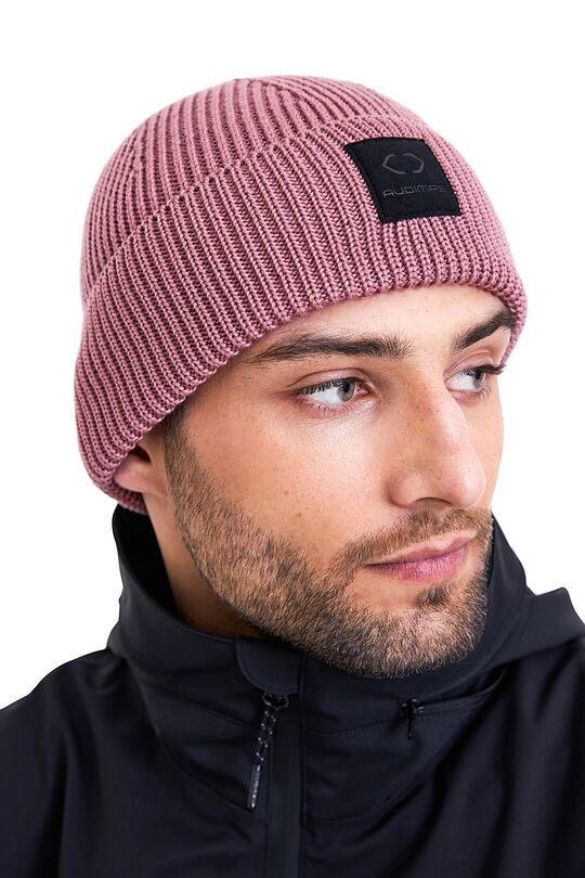 Knitted merino wool hat 2 | PINK | Audimas