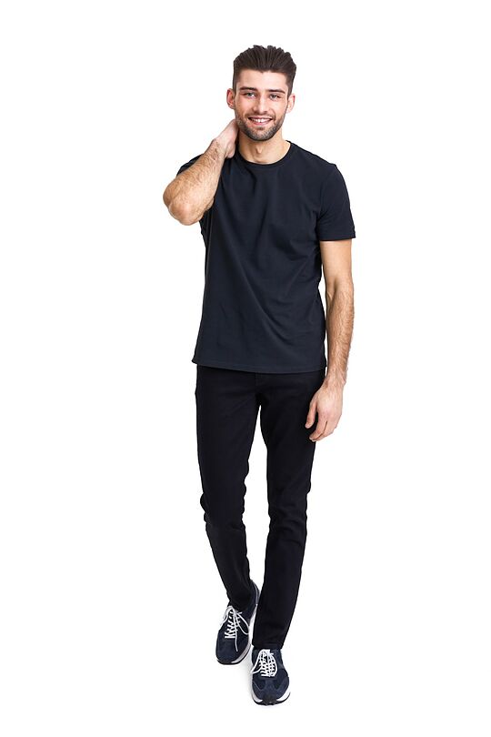 Slim fit stretch denim pants 1 | BLACK | Audimas