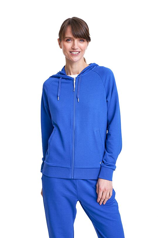 Soft modal full-zip hoodie 1 | BLUE | Audimas