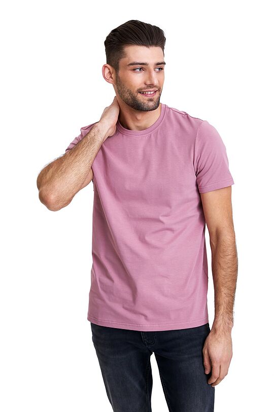 Organic cotton short sleeve T-shirt 1 | PINK | Audimas
