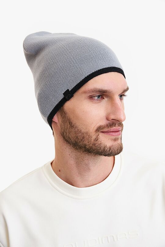 Knitted merino wool hat 1 | GREY | Audimas