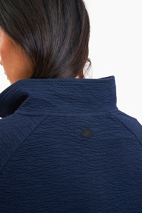 Textured fabric full zip sweatshirt 4 | BLUE | Audimas