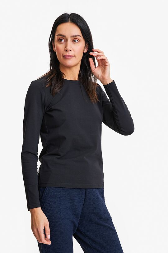 Essential long sleeve top 1 | BLACK | Audimas