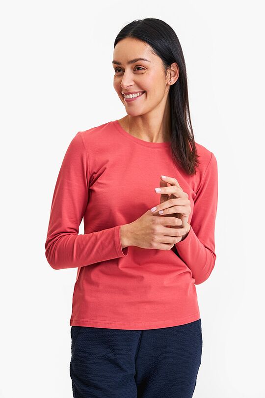 Essential long sleeve top 1 | RED/PINK | Audimas