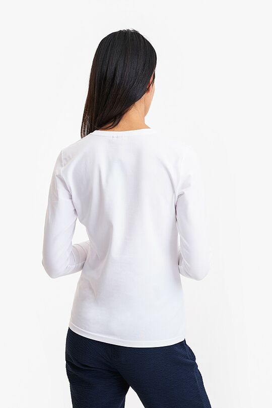 Essential long sleeve top 2 | WHITE | Audimas