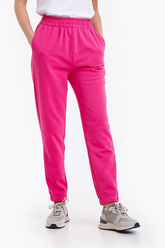 Organic cotton French terry sweatpants 2 | PINK | Audimas