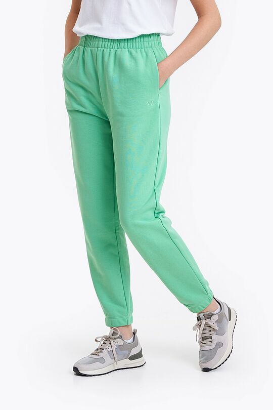 Organic cotton French terry sweatpants 3 | GREEN | Audimas