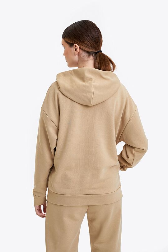 Organic cotton French terry hoodie 5 | BROWN | Audimas