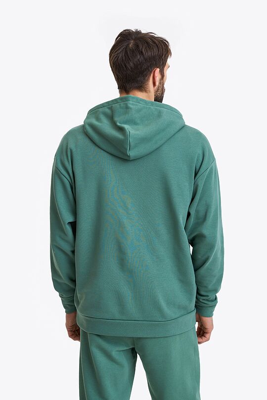 Organic cotton French terry hoodie 2 | GREEN | Audimas