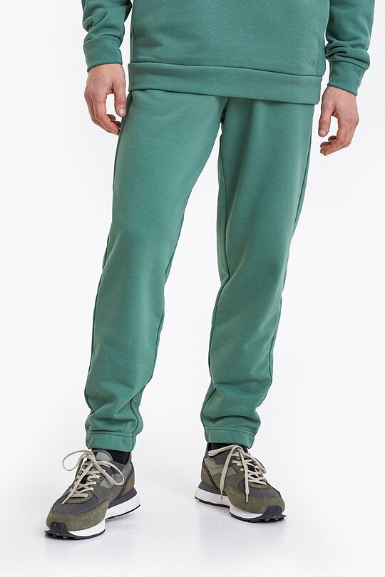 Organic cotton French terry sweatpants 2 | GREEN | Audimas