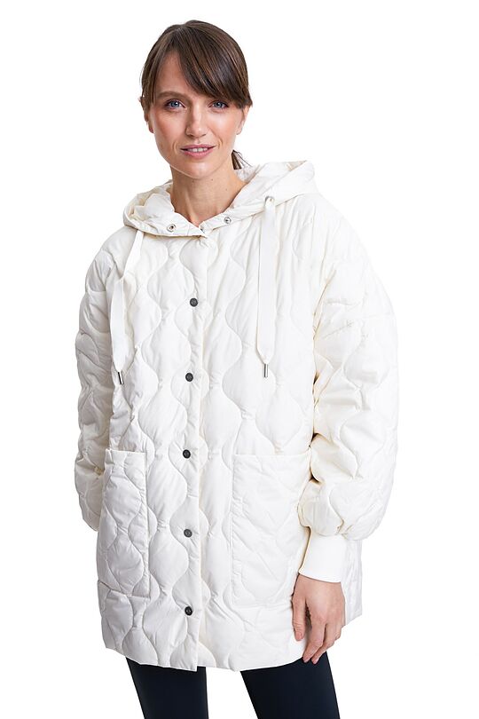 Oversized quilted jacket 1 | WHITE | Audimas