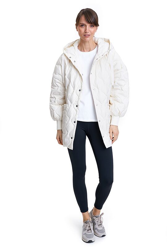 Oversized quilted jacket 7 | WHITE | Audimas