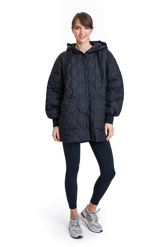 Oversized quilted jacket 1 | BLACK | Audimas