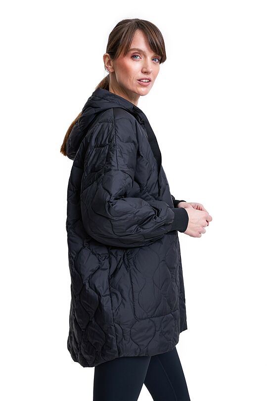 Oversized quilted jacket 4 | BLACK | Audimas