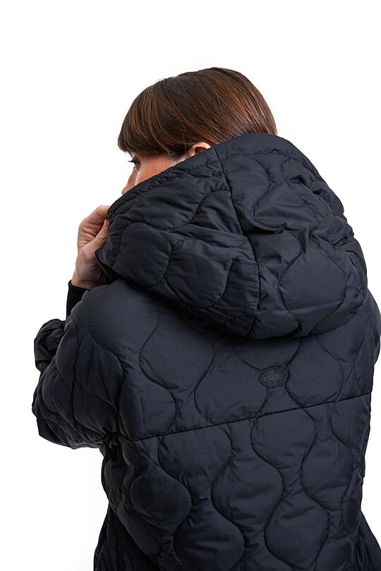 Oversized quilted jacket 6 | BLACK | Audimas