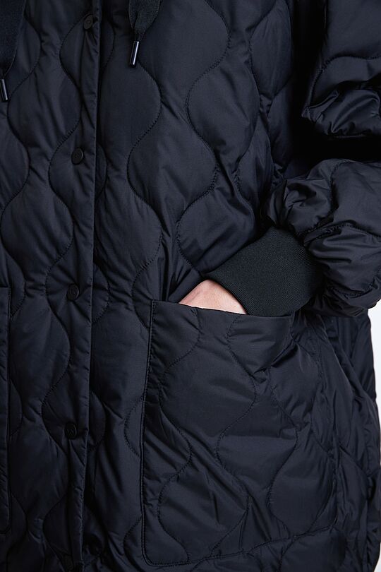 Oversized quilted jacket 7 | BLACK | Audimas