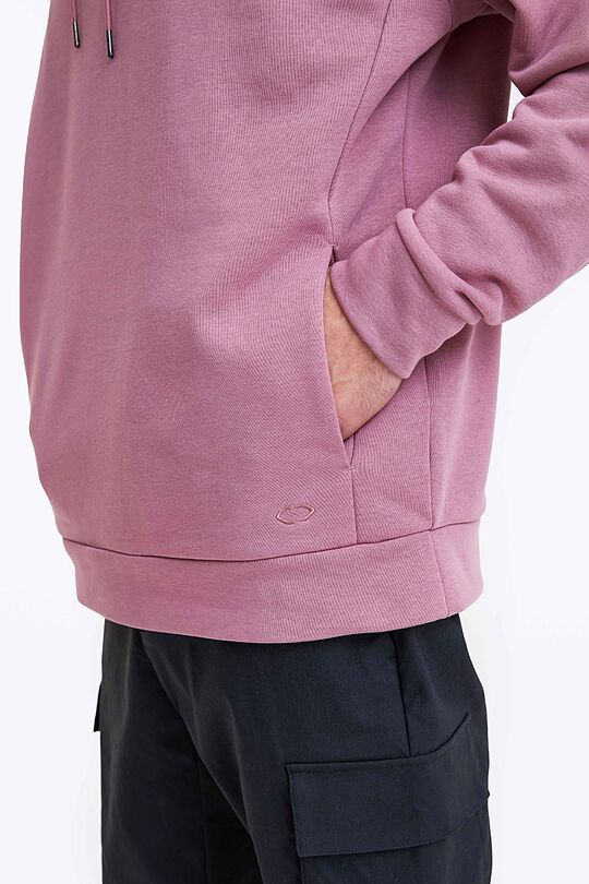 Organic cotton French terry hoodie 3 | PINK | Audimas