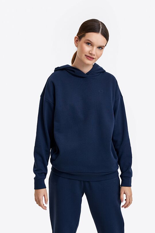 Organic cotton French terry hoodie 1 | BLUE | Audimas