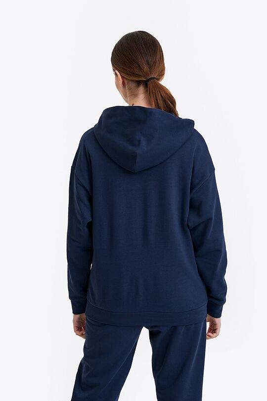 Organic cotton French terry hoodie 2 | BLUE | Audimas