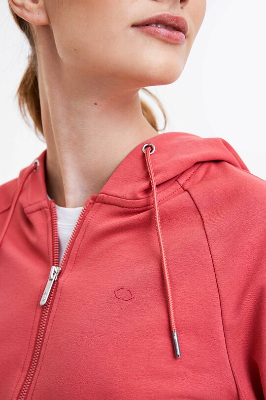 Organic cotton full-zip hoodie 3 | RED/PINK | Audimas