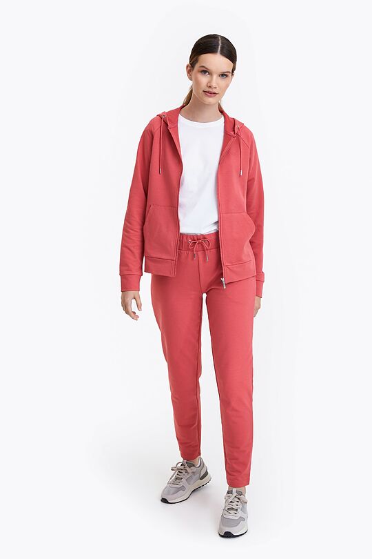 Organic cotton full-zip hoodie 4 | RED | Audimas