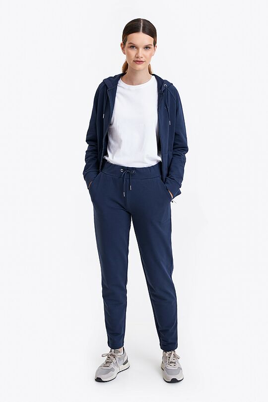Organic cotton full-zip hoodie 4 | BLUE | Audimas
