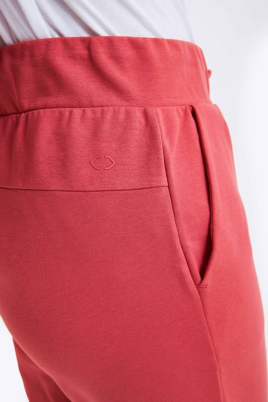 Organic cotton fitted sweatpants 6 | RED | Audimas