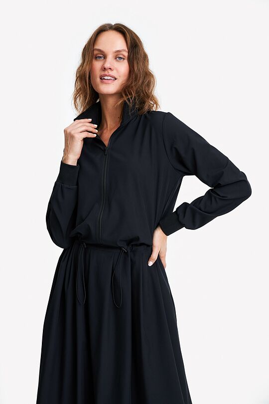 Stretch fabric loose fit dress 3 | BLACK | Audimas