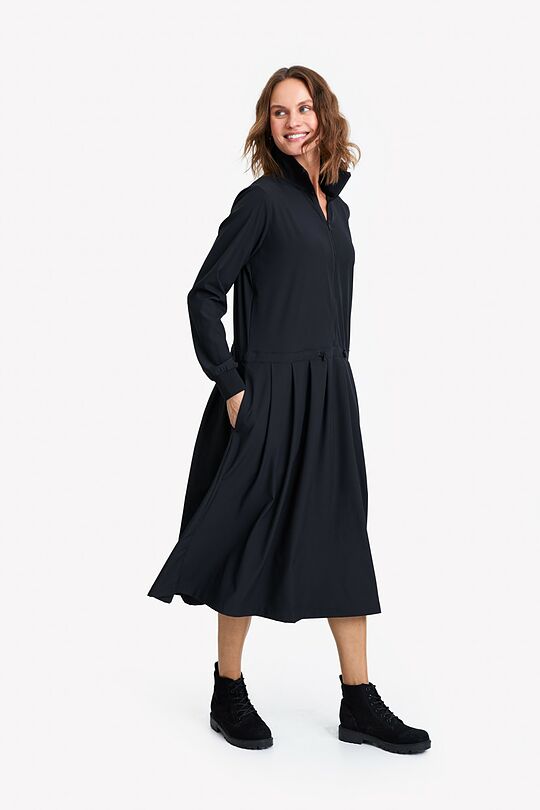 Stretch fabric loose fit dress 8 | BLACK | Audimas