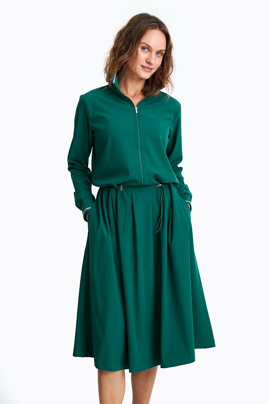 Stretch fabric loose fit dress 6 | GREEN | Audimas