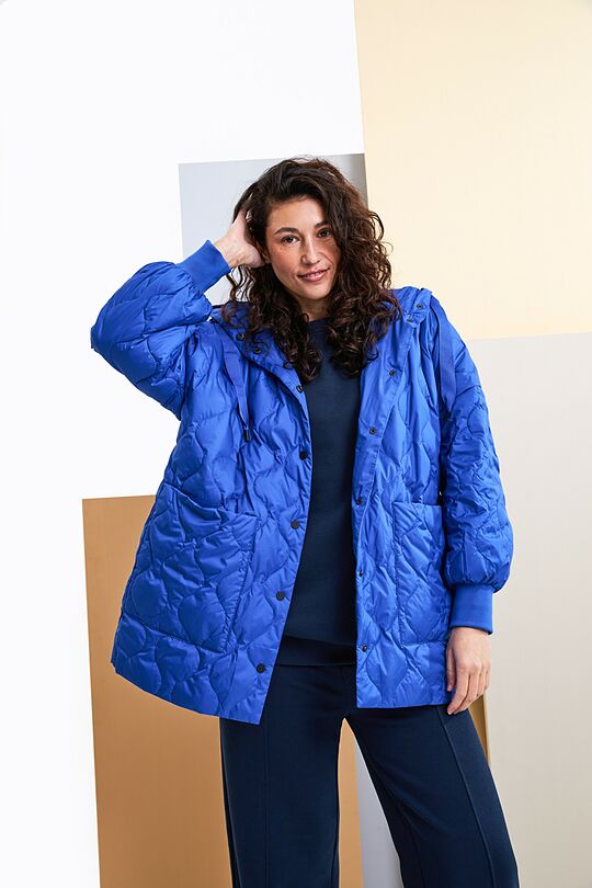 Oversized quilted jacket 8 | BLUE | Audimas
