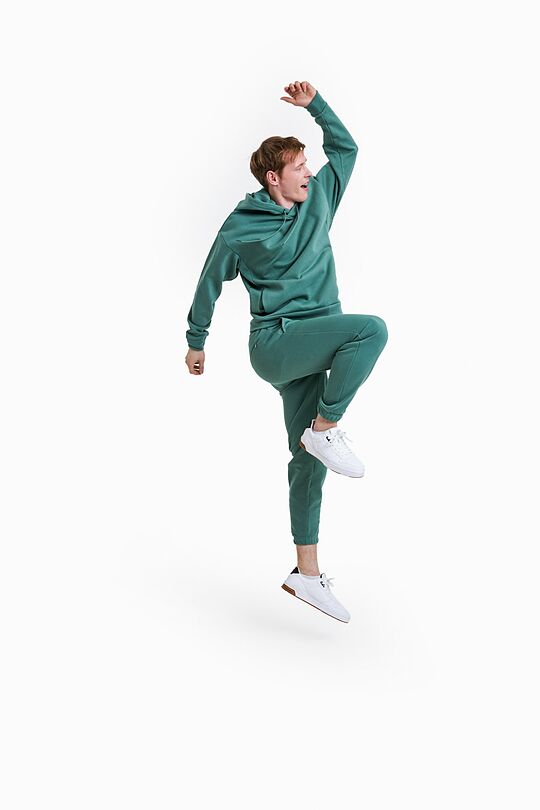 Organic cotton French terry sweatpants 7 | GREEN | Audimas