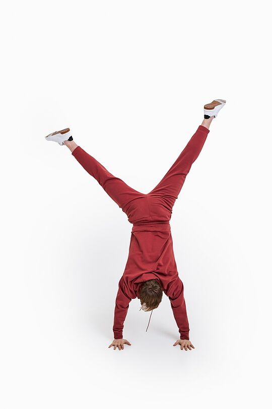 Organic cotton French terry sweatpants 6 | RED | Audimas