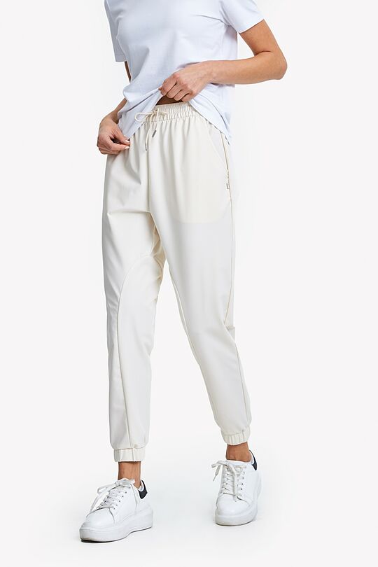 Stretch fabric relaxed fit pants 2 | WHITE | Audimas