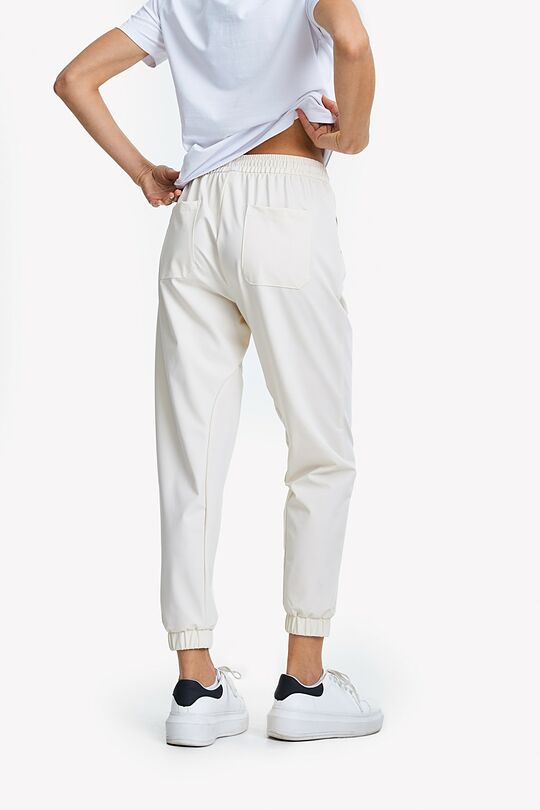 Stretch fabric relaxed fit pants 3 | WHITE | Audimas
