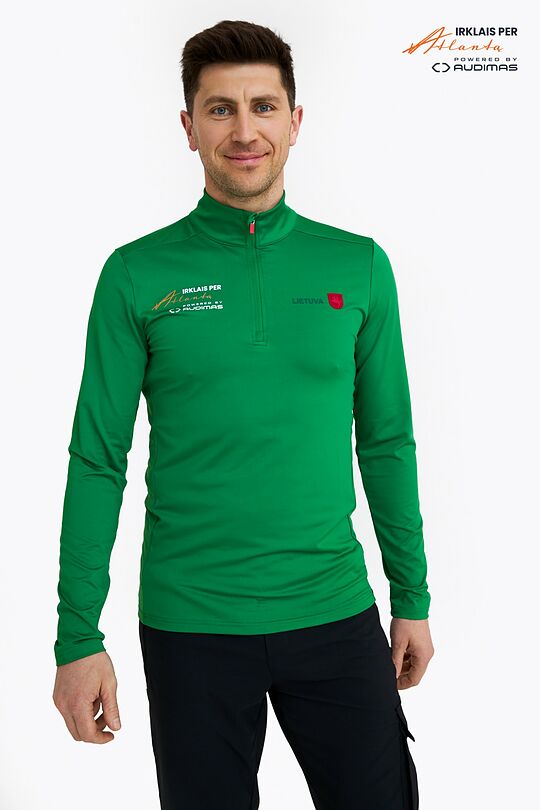Long sleeve top "I rowed the Atlantic" 1 | GREEN | Audimas