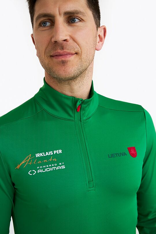 Long sleeve top "I rowed the Atlantic" 2 | GREEN | Audimas