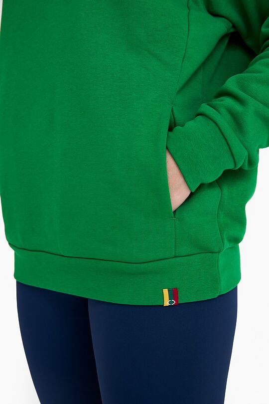 Organic cotton hoodie "I rowed the Atlantic" 5 | GREEN | Audimas