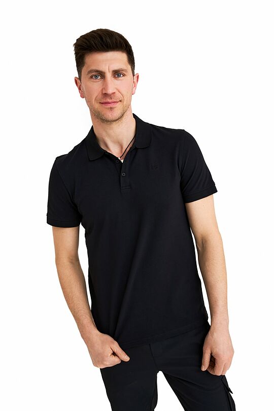 Organic cotton polo t-shirt 1 | BLACK | Audimas