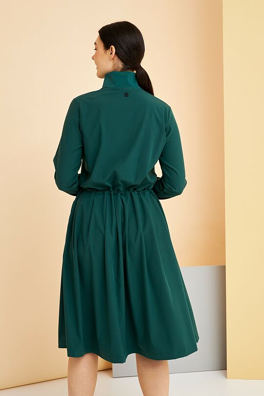 Stretch fabric loose fit dress 3 | GREEN | Audimas
