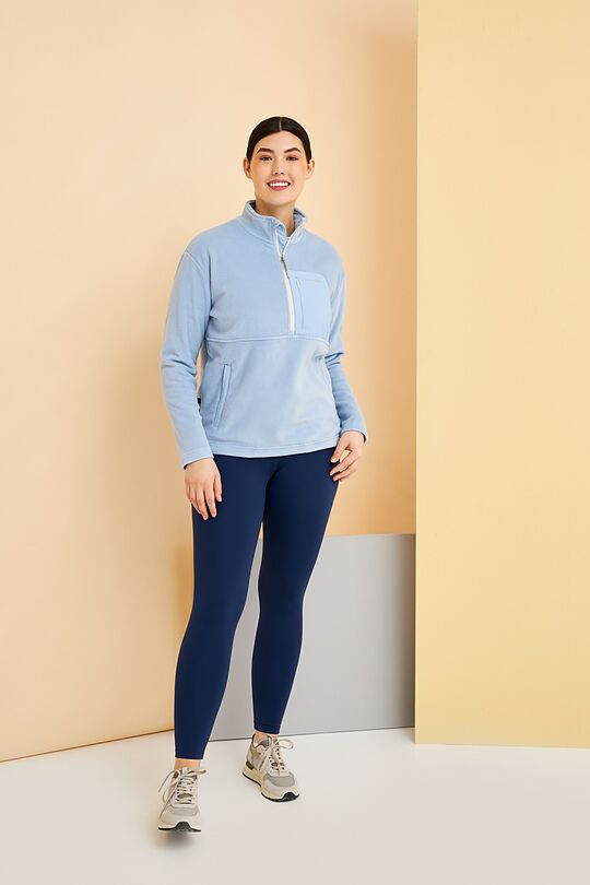 Long sleeve half-zip sweatshirt 2 | BLUE | Audimas