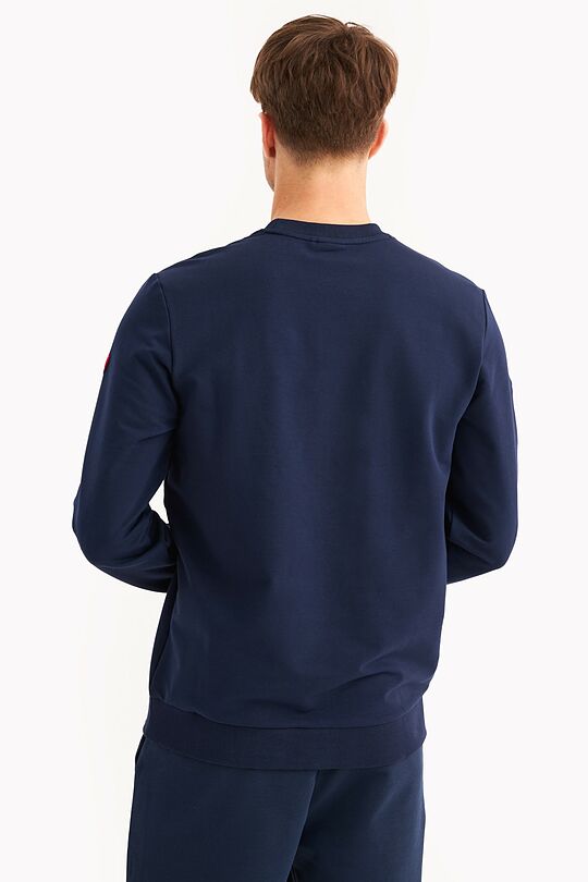 Printed terry crewneck sweatshirt 2 | BLUE | Audimas