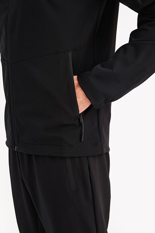 Stretch woven track jacket 4 | BLACK | Audimas