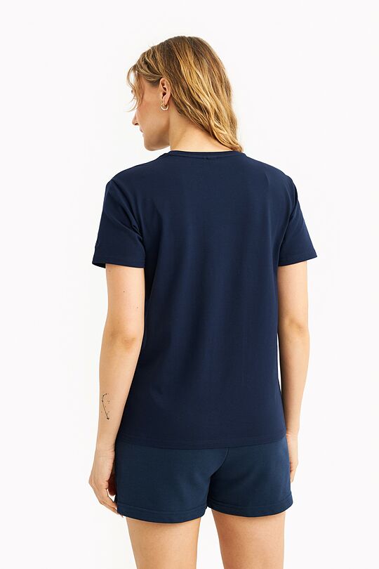 Printed cotton T-shirt 3 | BLUE | Audimas
