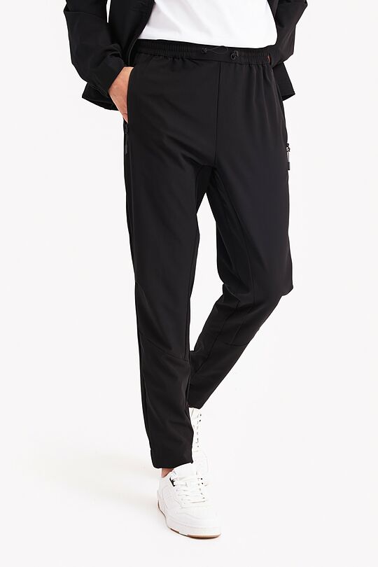 Stretchy woven slim trackpants 2 | BLACK | Audimas