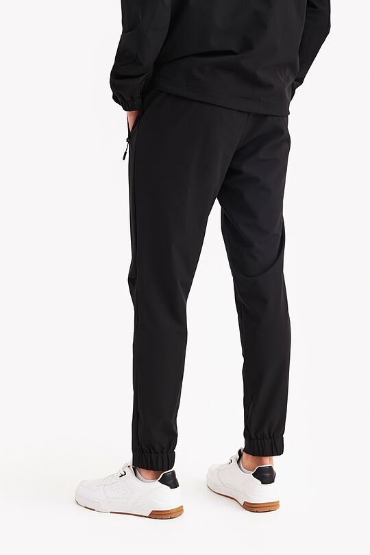Stretchy woven slim trackpants 3 | BLACK | Audimas