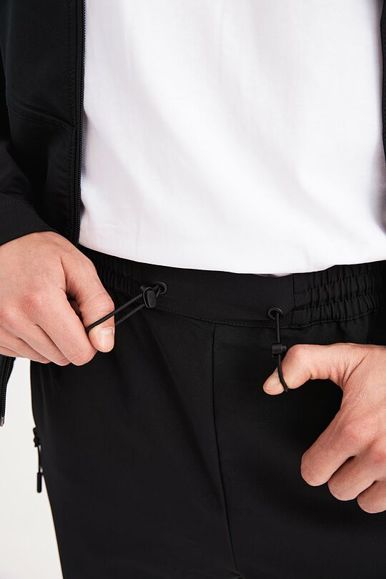 Stretchy woven slim trackpants 4 | BLACK | Audimas