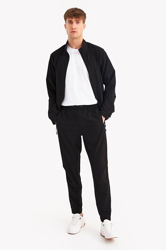 Stretchy woven slim trackpants 5 | BLACK | Audimas